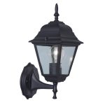 ZIDNA SVJETILJKA LANTERNA S5 BLACK UP 4 GLASS 60W