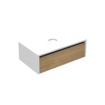 VITAL 75 GORNJI KUPAONSKI ORMARIĆ BIJELI SJAJ / HRAST