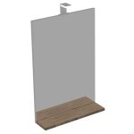 IVA 50 OGLEDALO S LED RASVJETOM DARKWOOD