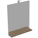 IVA 60 OGLEDALO S LED RASVJETOM DARKWOOD