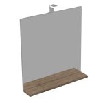 IVA 70 OGLEDALO S LED RASVJETOM DARKWOOD