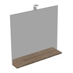 IVA 80 OGLEDALO S LED RASVJETOM DARKWOOD