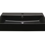 OLIVIA UGRADBENI KERAMIČKI UMIVAONIK CRNI MAT 600x455x100 mm