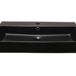 OLIVIA UGRADBENI KERAMIČKI UMIVAONIK CRNI MAT 700x455x100 mm