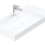 OLIVIA UGRADBENI KERAMIČKI UMIVAONIK BIJELI 850x455x100 mm