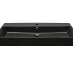 OLIVIA UGRADBENI KERAMIČKI UMIVAONIK CRNI MAT 850x455x100 mm