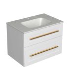 ETERNITY 70 DONJI KUPAONSKI ORMARIĆ BIJELI MAT ZLATNA RUČKICA