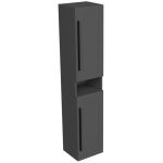 ETERNITY 170 VOV BOČNI KUPAONSKI ORMARIĆ GRAFIT SUPERMAT CRNA RUČKICA