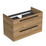 SHARP 85 DONJI KUPAONSKI ORMARIĆ HRAST NATURAL CRNA RUČKICA