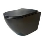 MONDO BLACK VISEĆA ŠKOLJKA S DASKOM RIMLESS 490x370x370 mm