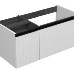 MIRAGE 100 DONJI KUPAONSKI ORMARIĆ BIJELI MAT CRNA RUČKICA