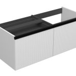 MIRAGE 120 DONJI KUPAONSKI ORMARIĆ DESNI BIJELI MAT CRNA RUČKICA