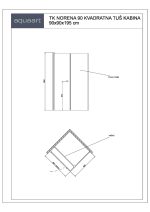 TK NORENA 90 KVADRATNA TUŠ KABINA 90x90x195 cm - Slika 2
