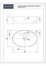 SCARLET NADGRADNI KERAMIČKI UMIVAONIK 580x385x155 mm - Slika 3