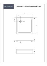 TERRA 80 TUŠ KADA 800x800 mm - Slika 2