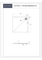 FLAT 90 KV TUŠ KADA 900x900 mm - Slika 2