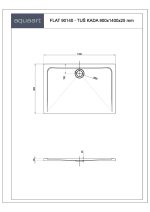 FLAT 90140 TUŠ KADA 900x1400 mm - Slika 2