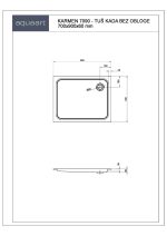 KARMEN 7090 TUŠ KADA BEZ OBLOGE 700x900 mm - Slika 2