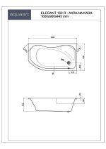 ELEGANT 160 R KUPAONSKA KADA 1600x900 mm - Slika 2