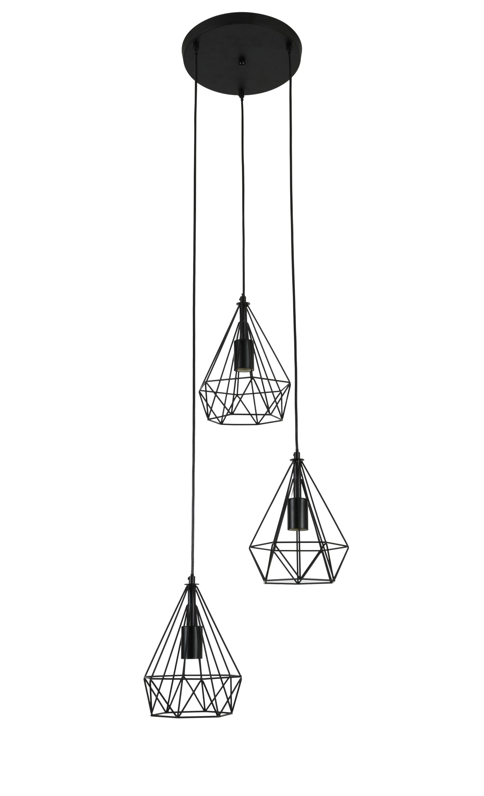 10387_1.jpg VISEĆA SVJETILJKA RETRO VICTORIA BLACK E27 3x40W - Slika 1