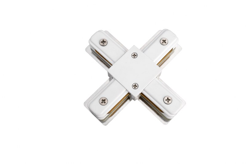 10579_1.jpg KONEKTOR ZA SPAJANJE TRAČNIH VODILICA 4 NAČINA BIJELI - Slika 1