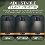 LED STOLNA PUNJIVA SVJETILJKA GEMA 3W 2700/3500/4000K 300 lm IP54 BLACK - Slika 5