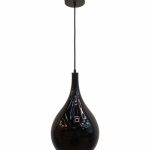 VISEĆA SVJETILJKA STAKLENA DRAGON BLACK D250 1xE27 IP20