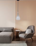 VISEĆA SVJETILJKA STAKLENA VALENTINA 1xE27 TRANSPARENT - Slika 2