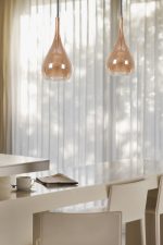 VISEĆA SVJETILJKA STAKLENA VALENTINA 1xE27 AMBER - Slika 2