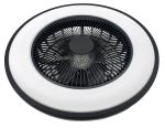 STROPNI LED VENTILATOR NATALIE DIA 486 mm 48W 2600-4800lm 3000-6500K BLACK, UPRAVLJAČ UKLJUČEN