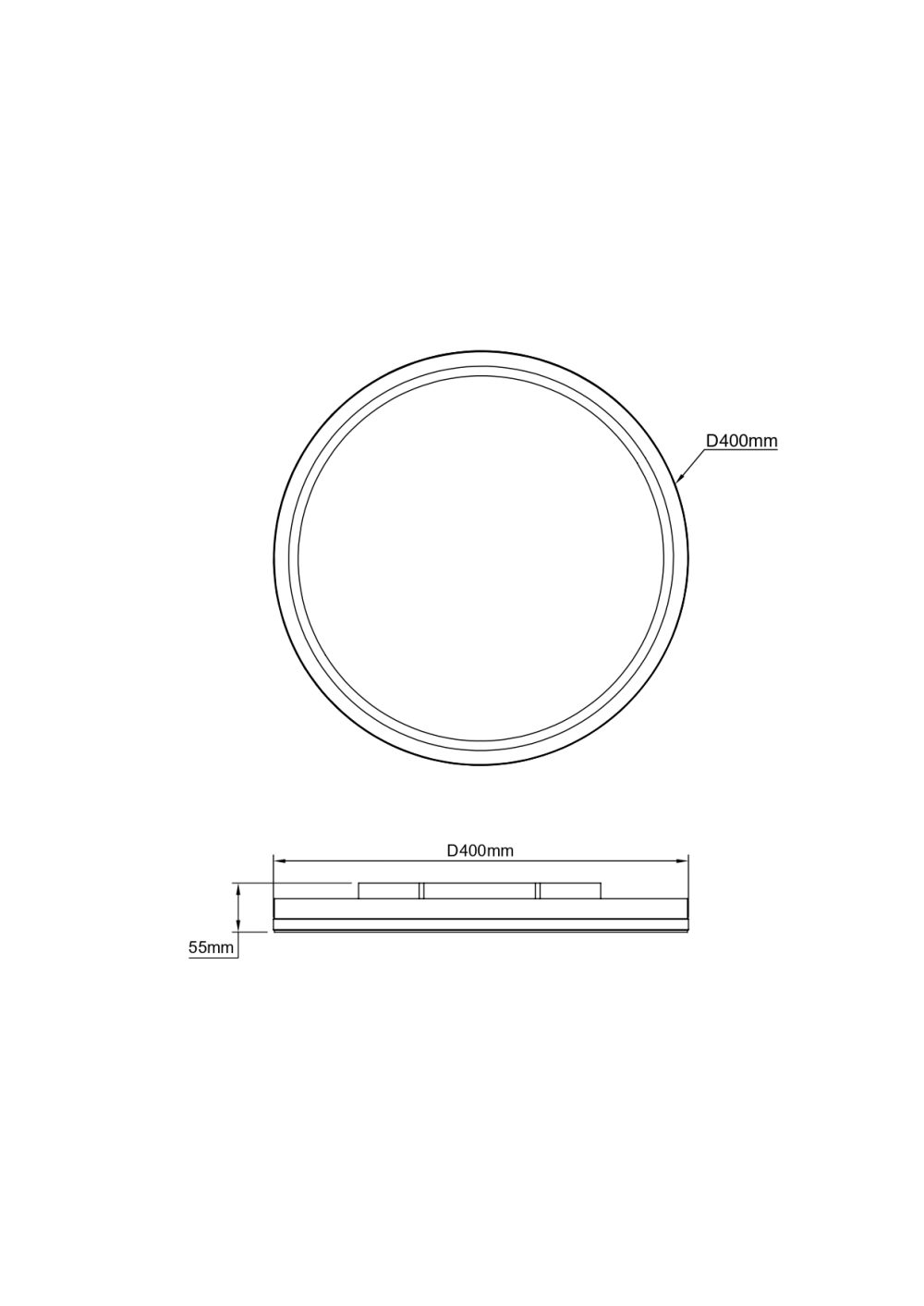 LED STROPNA SVJETILJKA ELARA D400 30W 1800 lm 3000/4000/6000K IP20 MOCHA - Slika 2