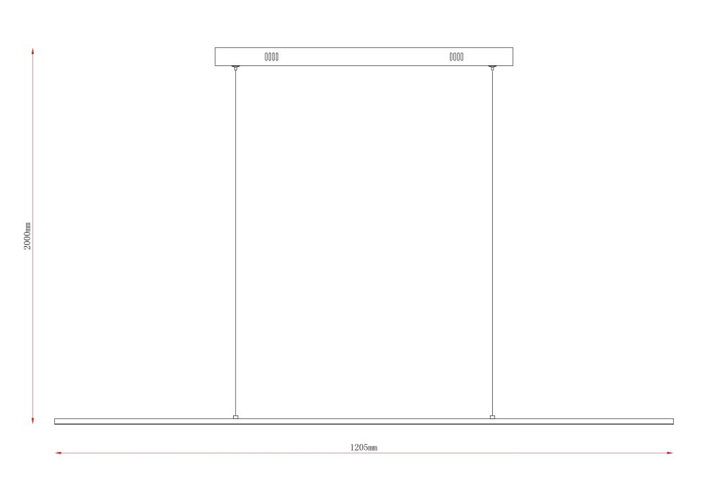 LED VISEĆA SVJETILJKA SIRIUS 1205*2000 20W 1128LM 3000-6000K IP20 WOOD PATTERN + REMOTE - Slika 2
