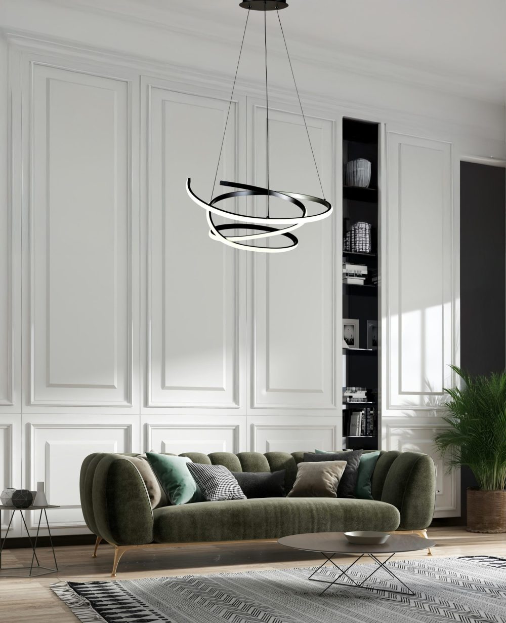 LED VISEĆA SVJETILJKA CORA D540 42W 1818LM 3000K IP20 BLACK - Slika 2