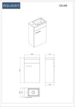 CRUMB 40 DONJI KUPAONSKI ORMARIĆ KRONBERG DESNI - Slika 2