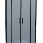 TK BLACK 90 POLUKRUŽNA TUŠ KABINA 90x90x195 cm