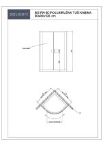 TK MEIRA 80 POLUKRUŽNA TUŠ KABINA 80x80x195 cm - Slika 3