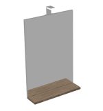 IVA 50 OGLEDALO S LED RASVJETOM DARKWOOD