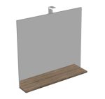 IVA 80 OGLEDALO S LED RASVJETOM DARKWOOD