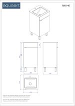 ANA 40 DONJI KUPAONSKI ORMARIĆ BIJELI SJAJ - Slika 2