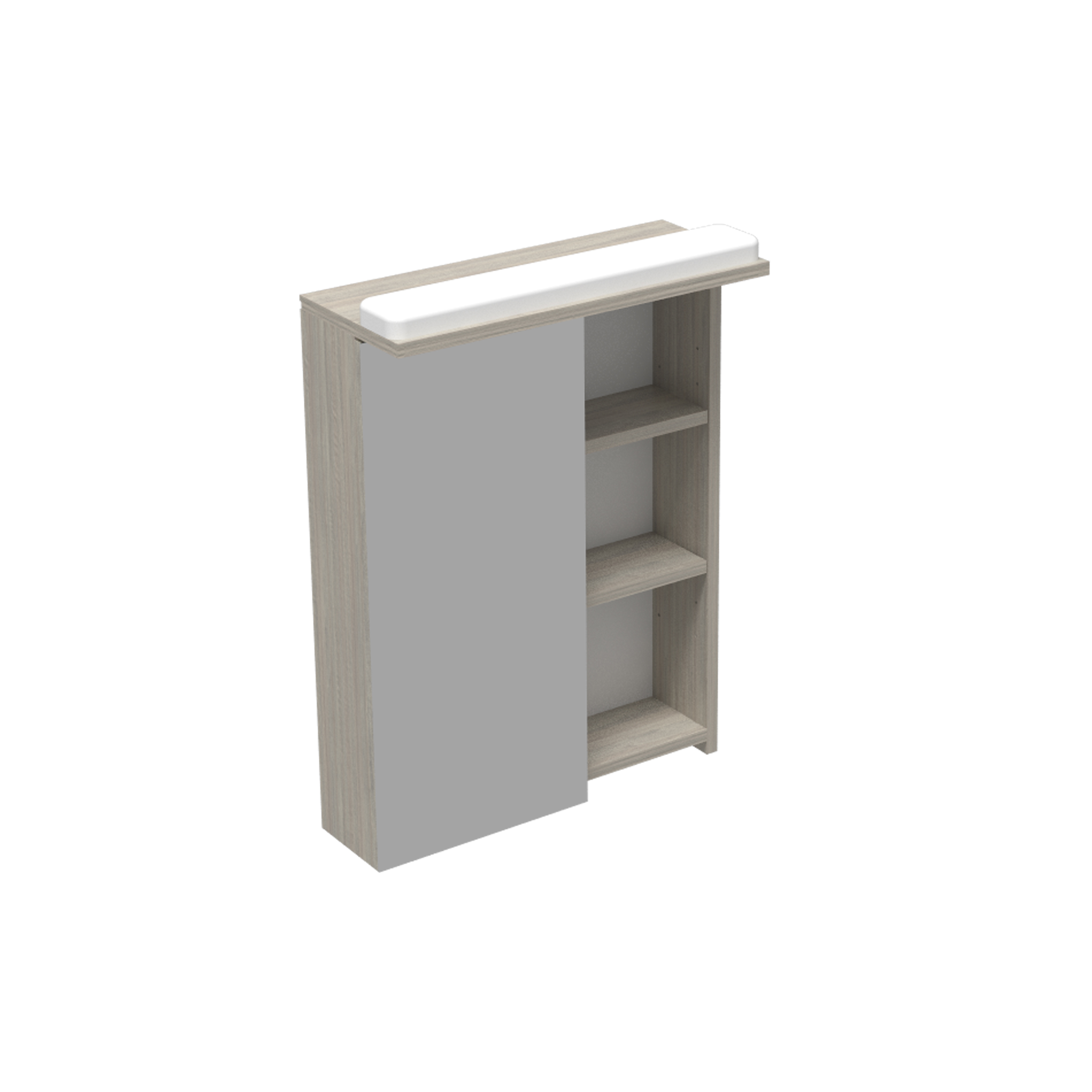 16014_1.jpg TEA 55 GORNJI KUPAONSKI ORMARIĆ S LED RASVJETOM - Slika 1