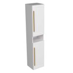 ETERNITY 170 VOV BOČNI KUPAONSKI ORMARIĆ BIJELI MAT ZLATNA RUČKICA