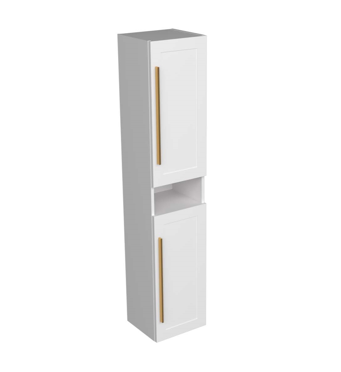 16412_1.jpg ETERNITY 170 VOV BOČNI KUPAONSKI ORMARIĆ BIJELI MAT ZLATNA RUČKICA - Slika 1