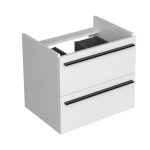 SHARP 60 DONJI KUPAONSKI ORMARIĆ BIJELI SJAJ CRNA RUČKICA