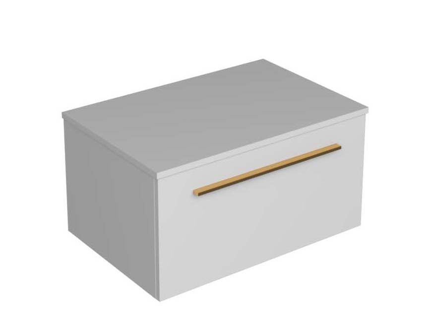 16501_1.jpg SMART 75 DONJI KUPAONSKI ORMARIĆ BIJELI SJAJ ZLATNA RUČKICA - Slika 1