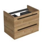 SHARP 70 DONJI KUPAONSKI ORMARIĆ HRAST NATURAL CRNA RUČKICA