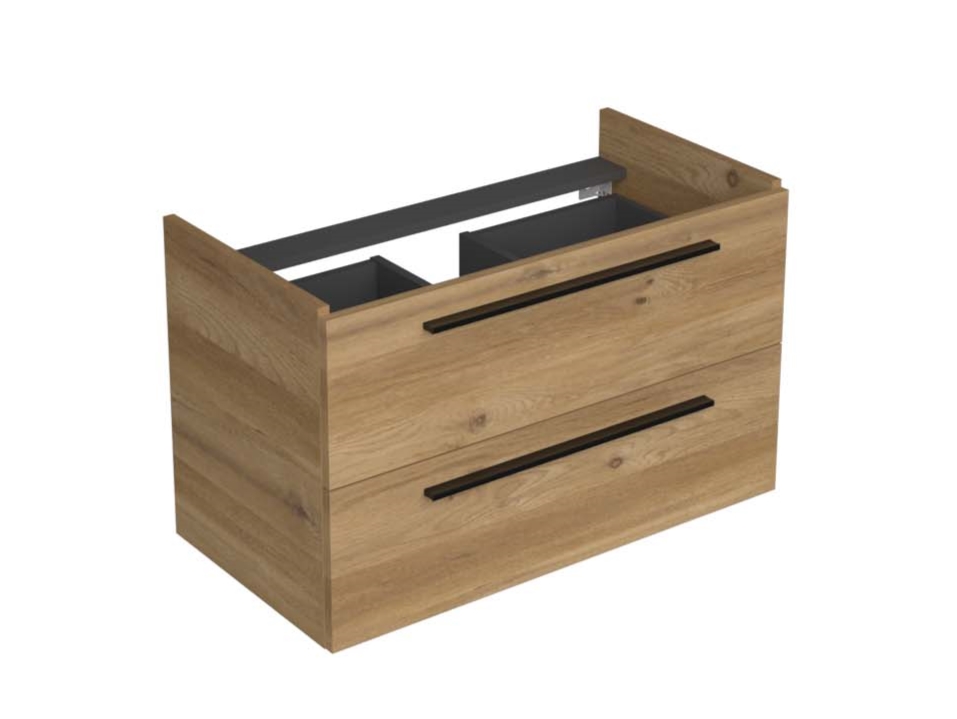 16532_1.jpg SHARP 85 DONJI KUPAONSKI ORMARIĆ HRAST NATURAL CRNA RUČKICA - Slika 1