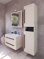 ETERNITY 170 VOV BOČNI KUPAONSKI ORMARIĆ KAŠMIR CRNA RUČKICA - Slika 3