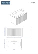 MIRAGE 80 DONJI KUPAONSKI ORMARIĆ KAŠMIR CRNA RUČKICA - Slika 6