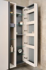 MIRAGE 170 BOČNI PREKLOPNI KUPAONSKI ORMARIĆ KAŠMIR CRNA RUČKICA - Slika 3