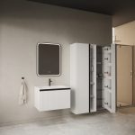 MIRAGE 80 DONJI KUPAONSKI ORMARIĆ BIJELI MAT CRNA RUČKICA - Slika 4